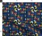 Navy Scandinavian Nordic Floral Custom Printed Fabric by Spoonflower Various Fabrics by the Yard or Fat Quarter